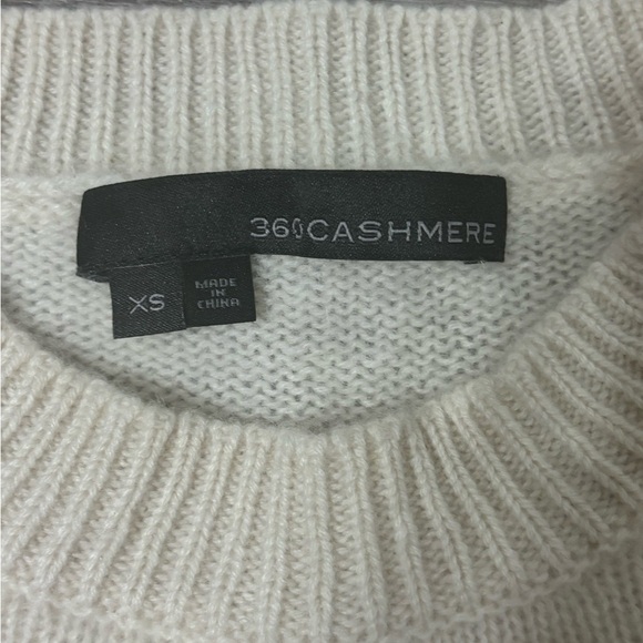 360 Cashmere Women's Sweater - Cream with Tan and Gold Stripes - Picture 2 of 5